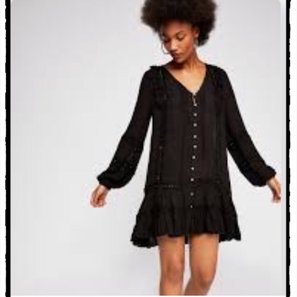 Free People Dresses & Skirts - FREE PEOPLE SNOW ANGEL BABY DOLL DRESS NWT